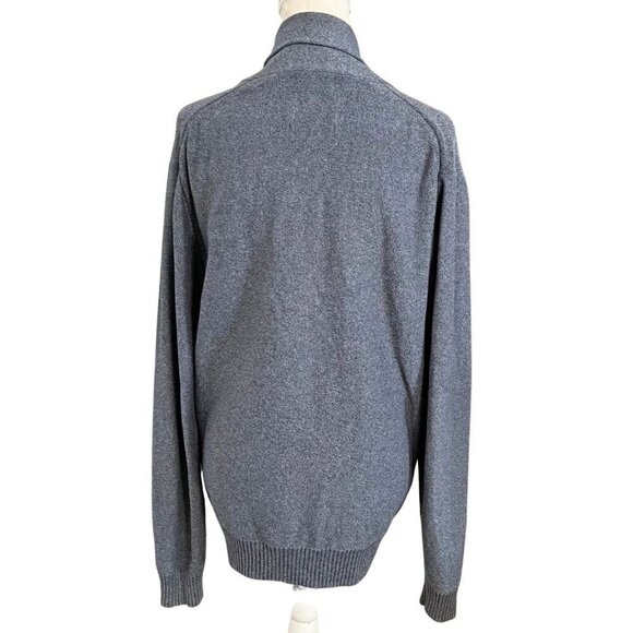 AIGLE MEN'S GREY 100% COTTON SHAWL LAPEL CARDIGAN - L - Picture 3 of 13